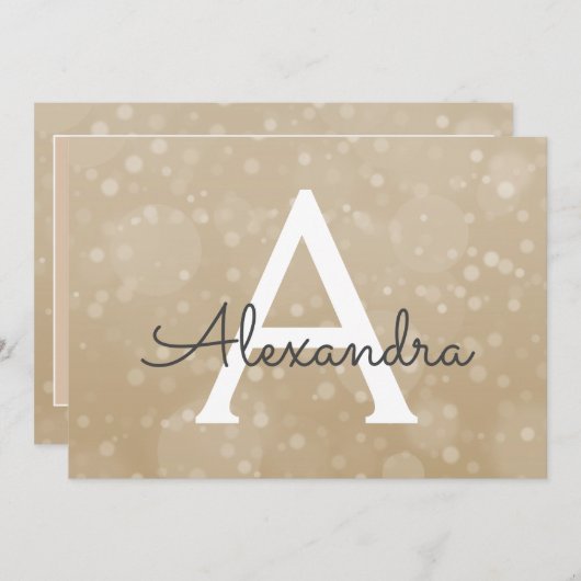 Invitation Gold Parties scintillant Sweet 16 Enregistrer la d (Devant / Derrière)