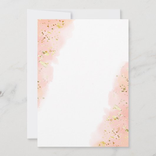 Invitation Gold Parties scintillant Unicorn Rainbow fête d'an (Dos)