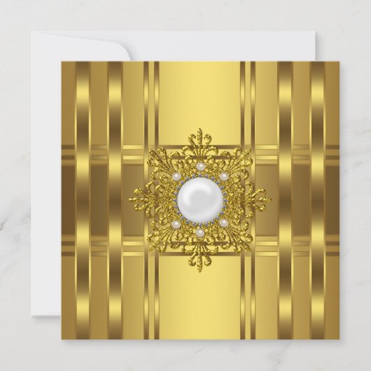 Invitation Gold Pearl All Occasion Party (Devant)