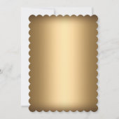 Invitation Gold Pearl Damask & Cross Baptism/Christening (Dos)