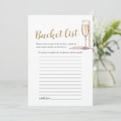 Invitation Gold Pearl et Prosecco Mariage Bucket List jeu (Debout devant)