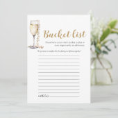 Invitation Gold Pearl et Prosecco Mariage Bucket List jeu (Debout devant)