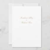 Invitation Gold & Pearl White Desdia Mariage Rose (Dos)