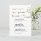 Invitation Gold Pearls et Prosecco Ce qui est sur votre jeu d (Debout devant)