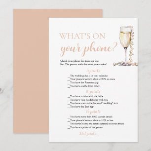 Invitation Gold Pearls et Prosecco Ce qui est sur votre jeu d