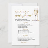 Invitation Gold Pearls et Prosecco Ce qui est sur votre jeu d (Devant)