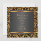 Invitation Gold Pearls Leopard Girls 18th Birthday Party (Dos)