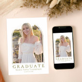 Invitation Gold Photo Arch Graduation Party Classic