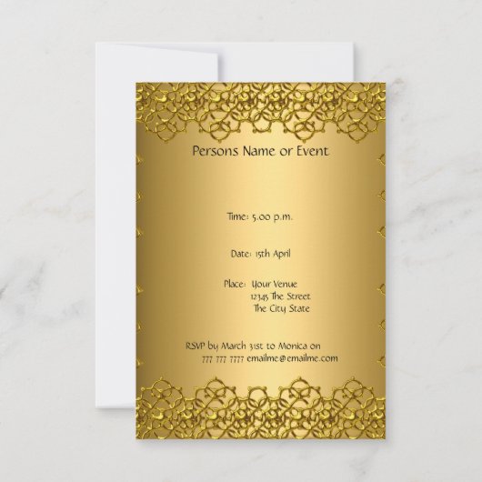 Invitation Gold Pink (Dos)
