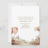 Invitation Gold Pink C'est une fille mignonne ballon en tourb (Dos)