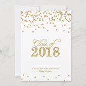 Invitation Gold Polka-dots Parties scintillant Classe de Part (Devant)