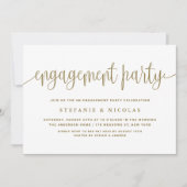 Invitation Gold Pretty Calligraphy (Devant)