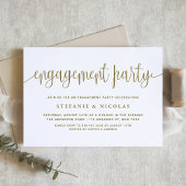 Invitation Gold Pretty Calligraphy