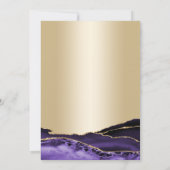 Invitation Gold Purple Agate 90e anniversaire (Dos)