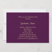 Invitation Gold/Purple Man Silhouette 2025 Graduation Party (Dos)