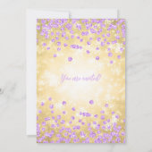 Invitation Gold Purple Winter ONEDERLAND 1er anniversaire (Dos)