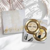 Invitation Gold Record Retro Photo 50e anniversaire