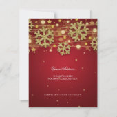 Invitation Gold Red 50th Birthday Save Date Winter (Dos)