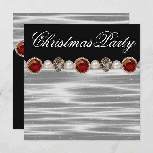 Invitation Gold Red Black White (Devant / Derrière)