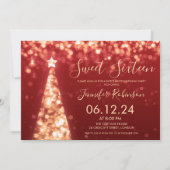 Invitation Gold & Red Christmas Sweet 16 Party (Devant)