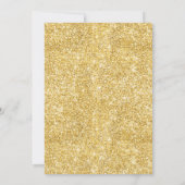Invitation Gold & Red Holiday Parties scintillant Glam 50e an (Dos)