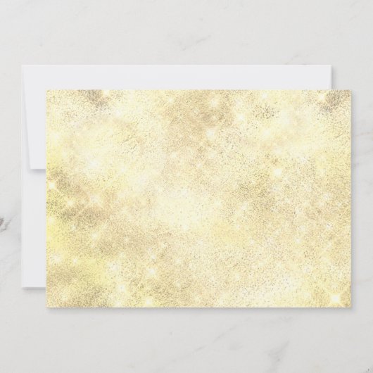 Invitation Gold Red Sparktree Fête de Noël (Dos)