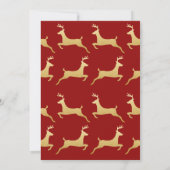 Invitation Gold Reindeer | Noël | Fête des mariées mariage (Dos)