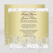 Invitation Gold Romantic Snowman Fête des mariées (Devant / Derrière)