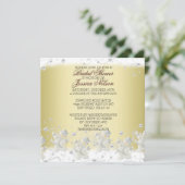 Invitation Gold Romantic Snowman Fête des mariées (Debout devant)