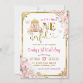 Invitation Gold rose Blonde Princesse Onederday (Devant)