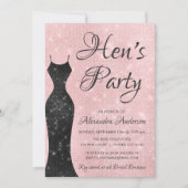 Invitation Gold rose - Blush Pink Hen's Party (Devant)