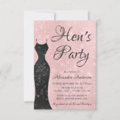 Invitation Gold rose - Blush Pink Hen's Party (Devant)