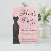 Invitation Gold rose - Blush Pink Hen's Party (Debout devant)
