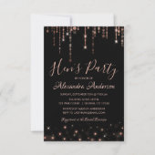 Invitation Gold rose - Blush Pink Hen's Party (Devant)