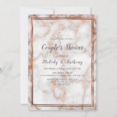 Invitation Gold Rose profond / Calligraphie en marbre de cuiv (Dos)