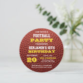 Invitation Gold Round Football (Debout devant)