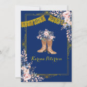 Invitation Gold Royal Blue Mis Quince Mexican Mis XV (Dos)