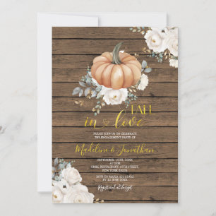 Invitation Gold Rustic Bois tombe dans l'amour