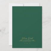 Invitation Gold Rustic Wood & Eucalyptus Mariage de verdure I (Dos)