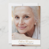 Invitation Gold Script Celebration of Life Photo Funeral  (Dos)