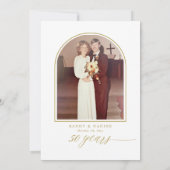 Invitation Gold Script Elegant 50th Wedding Anniversary Party (Dos)