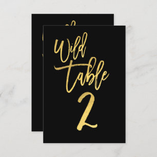 Invitation Gold Script Wild Birthday Party Table Numéro 2