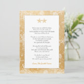 Invitation Gold Sea Shells Starfish neutre Twins merci (Debout devant)