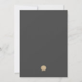Invitation Gold Seashell Elegant Ocean Beach mariage (Dos)