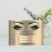 Invitation Gold Sepia Lashes Maquillage Artiste certificat ca (Debout devant)
