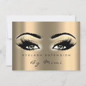 Invitation Gold Sepia Lashes Maquillage Artiste certificat ca (Dos)
