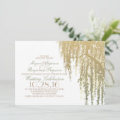 Invitation Gold Shades Willow Tree Mariage élégant (Debout devant)