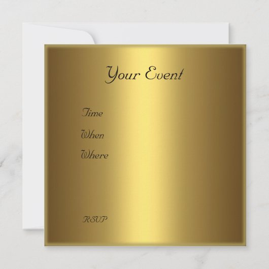 Invitation Gold Silver Anniversaire (Dos)