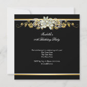 Invitation Gold Silver Black White Diamond Pearl Anniversaire (Dos)