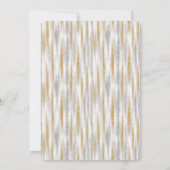 Invitation Gold Silver Chic Glam Glitzy Stripes Bridal Shower (Dos)